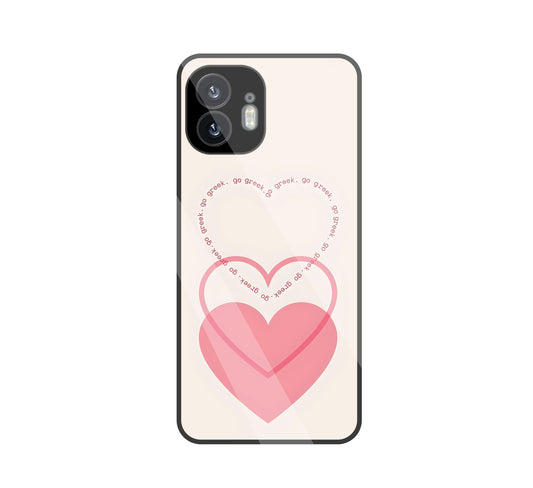 Heart Glass Case For Nothing Nothing Phone 2