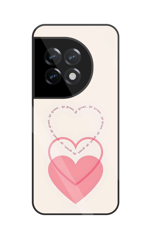 Heart Glass Case For OnePlus 11R
