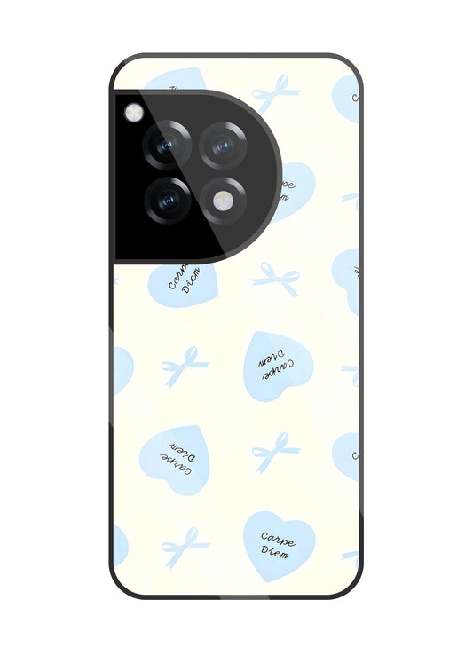 Heart Carpe Diem Glass Case For OnePlus 12R