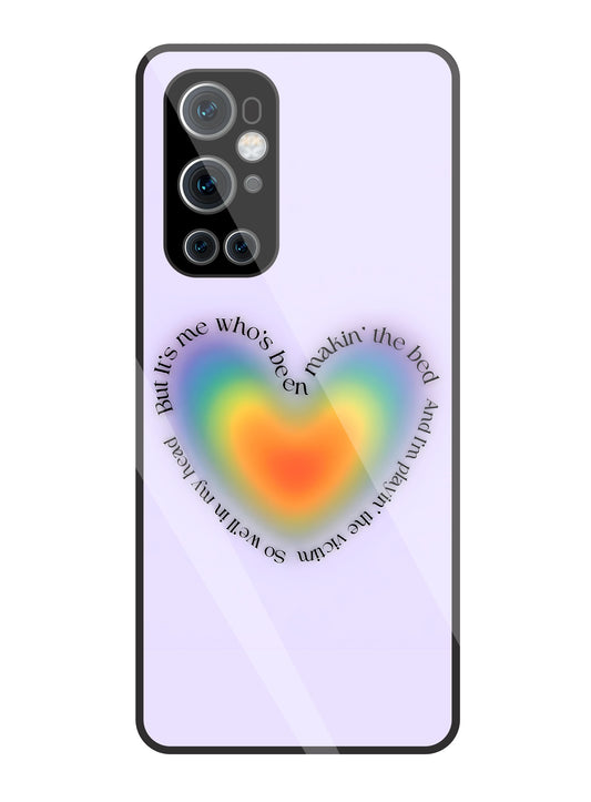 Heart With Neon Colour Glass Case For OnePlus 9 Pro