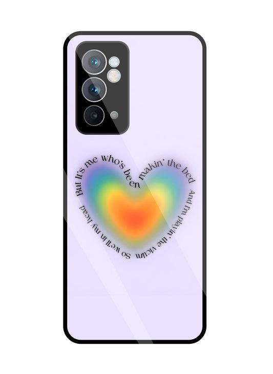 Heart With Neon Colour Glass Case For OnePlus 9RT