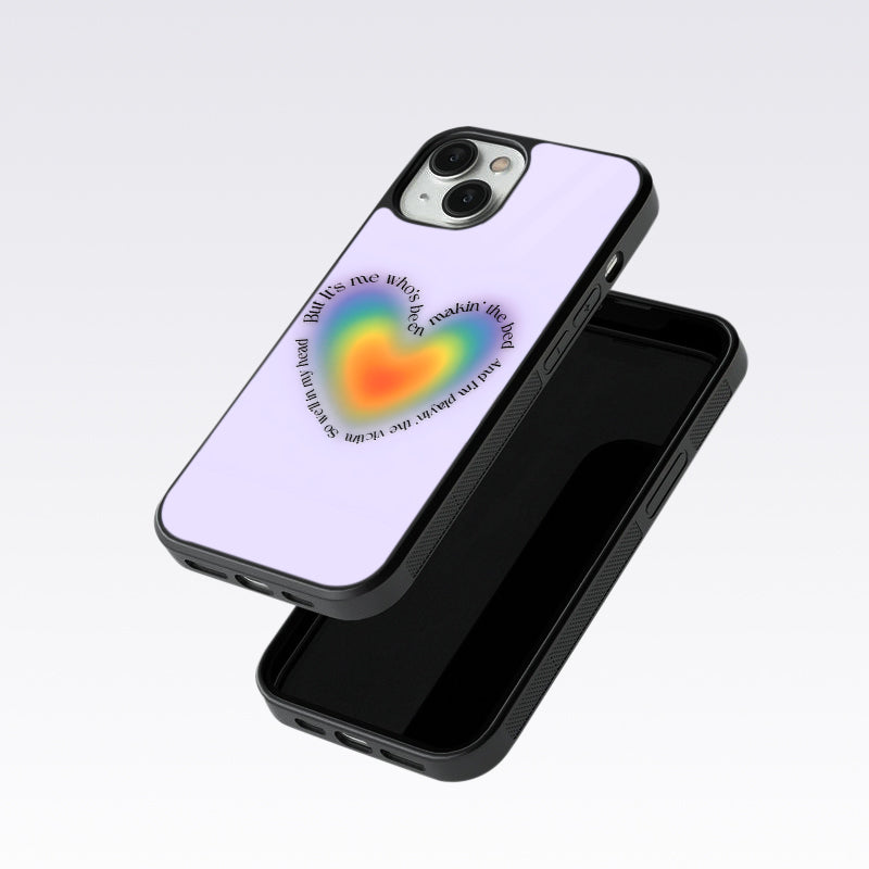 Heart With Neon Colour Glass Case For Nothing Phone 1