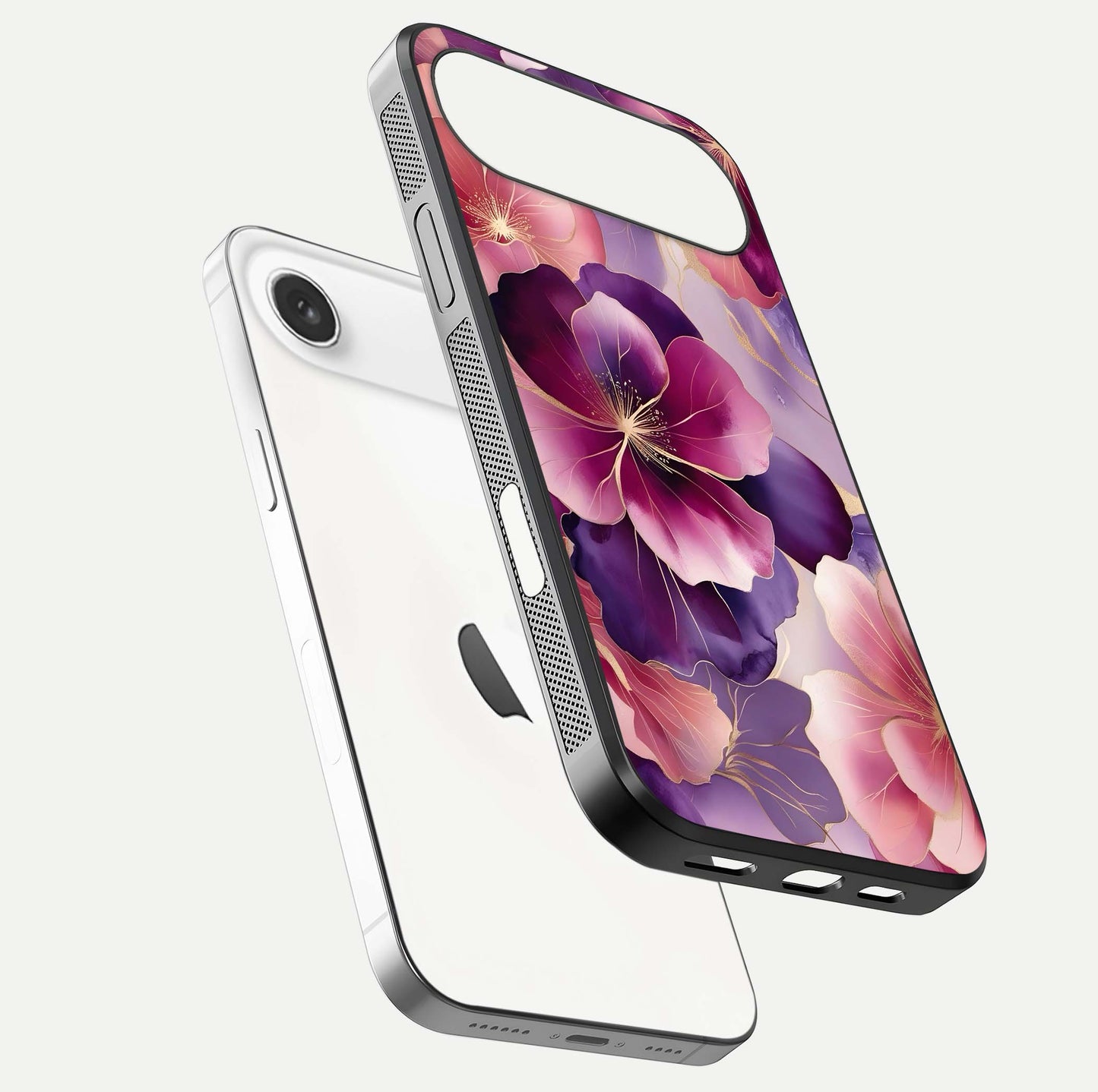 Pink Bouquet Florals Glass Case For iPhone Air