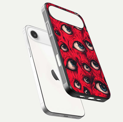 Red Eyes Pattern Glass Case For iPhone Air