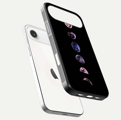 Crimson All Planets Glass Case for iPhone Air  floating mockup showing gloss depth and rich hues