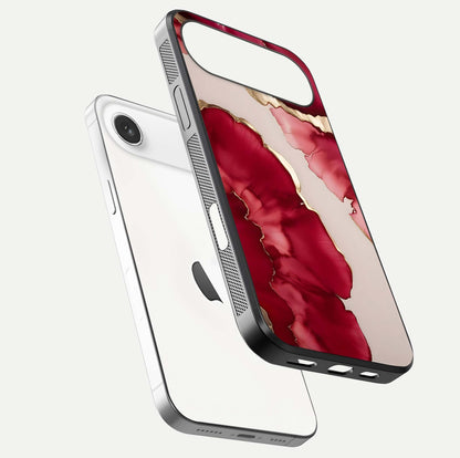 Pink & White Marble Glass Case For iPhone Air