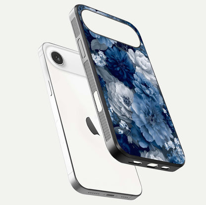 Royal Bloom Garden Glass Case for iPhone Air  floating dual-view mockup displaying gloss and print clarity