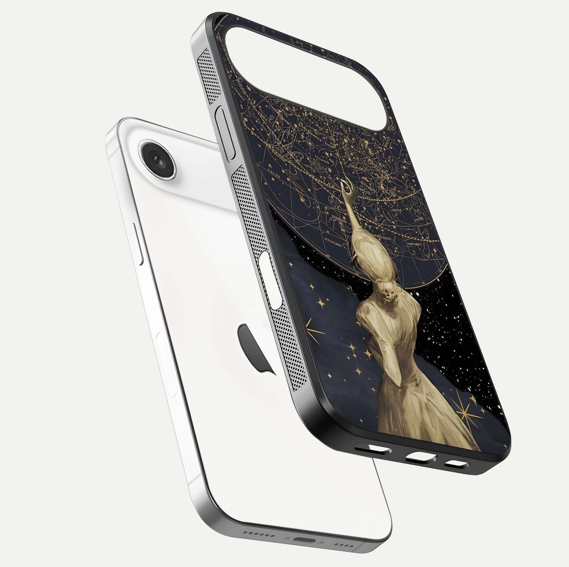 Taylor Swift Girl Glass Case for iPhone Air  floating dual-view mockup displaying gloss and stylish artwork