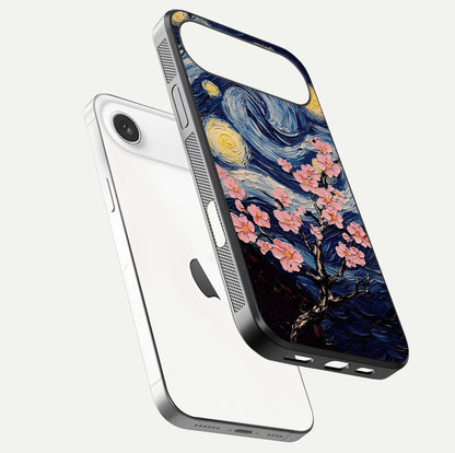 Van Gogh Scenery Glass Case for iPhone Air  floating dual-view mockup displaying gloss reflection and HD quality