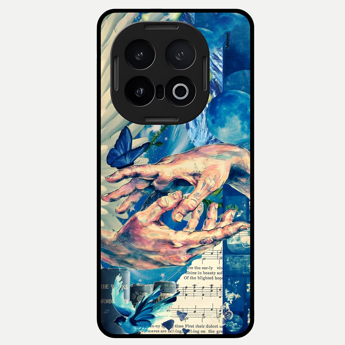  Aesthetic Divider Glass Case for iQOO 13 back cover – full design glossy printed glass finish