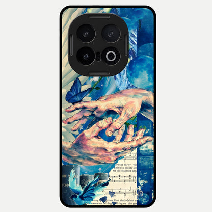  Aesthetic Divider Glass Case for iQOO 13 back cover – full design glossy printed glass finish
