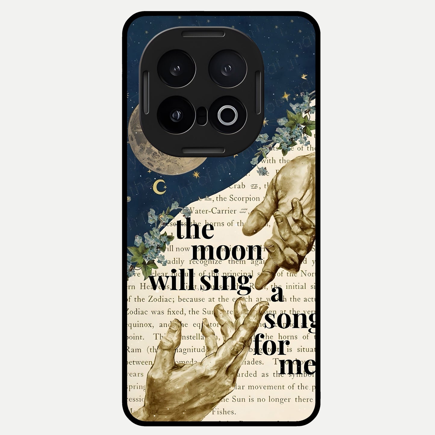  Aesthetic Divine Glass Case for iQOO 13 back cover – full design glossy printed glass finish