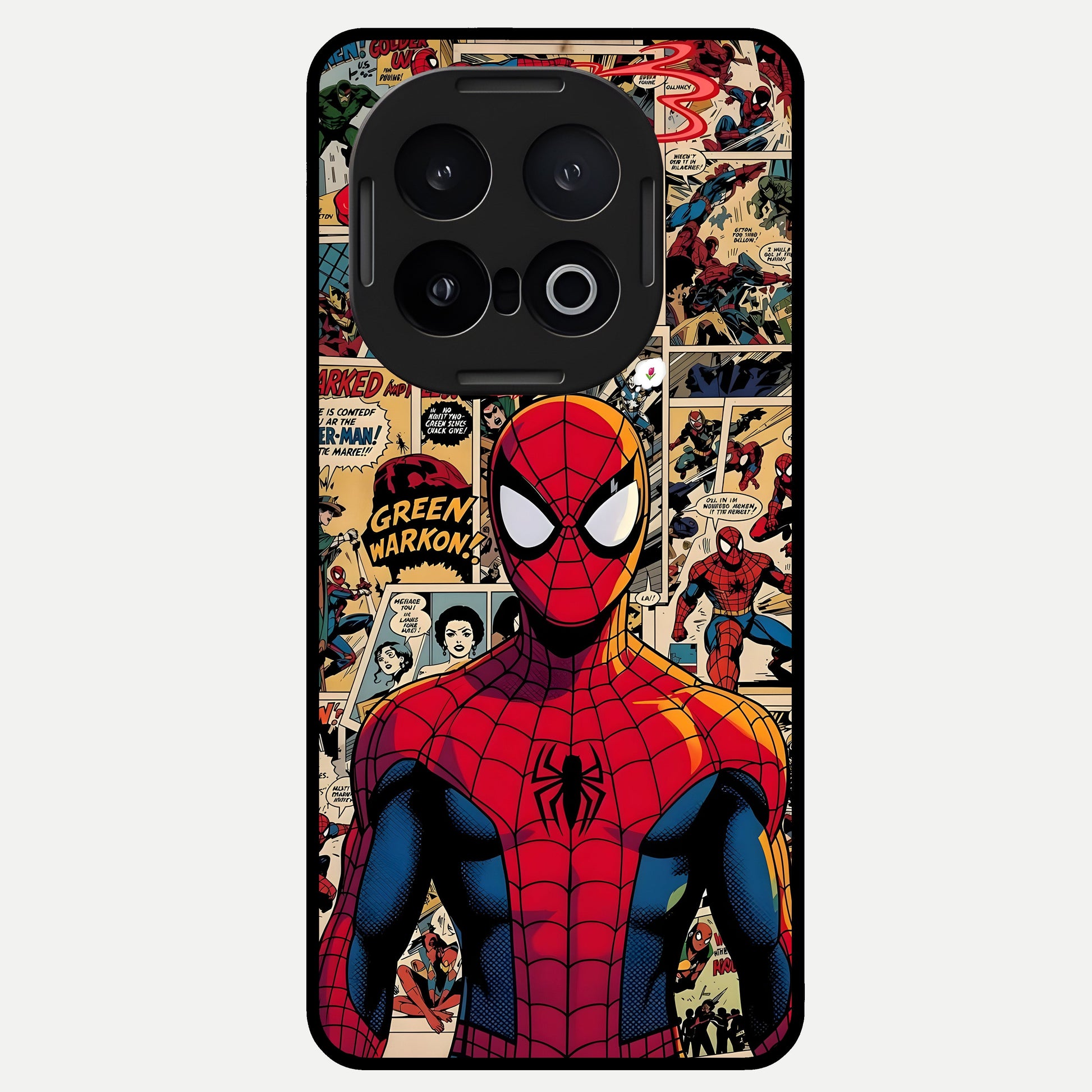  Aesthetic Spider Glass Case for iQOO 13 back cover – full design glossy printed glass finish