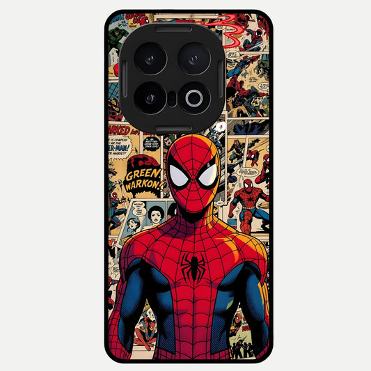  Aesthetic Spider Glass Case for iQOO 13 back cover – full design glossy printed glass finish