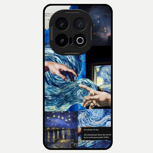  Aesthetic Vando Hands Glass Case for iQOO 13 back cover – full design glossy printed glass finish