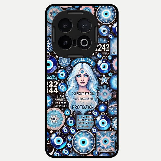  Angel Aura Shield Glass Case for iQOO 13 back cover – full design glossy printed glass finish