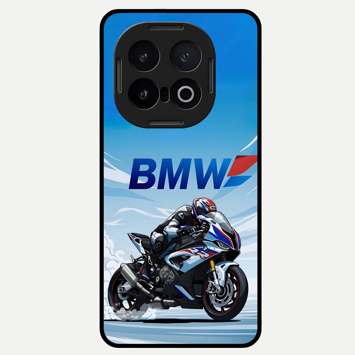 BMW Power Drift Glass Case for iQOO 13 back cover – full design glossy printed glass finish