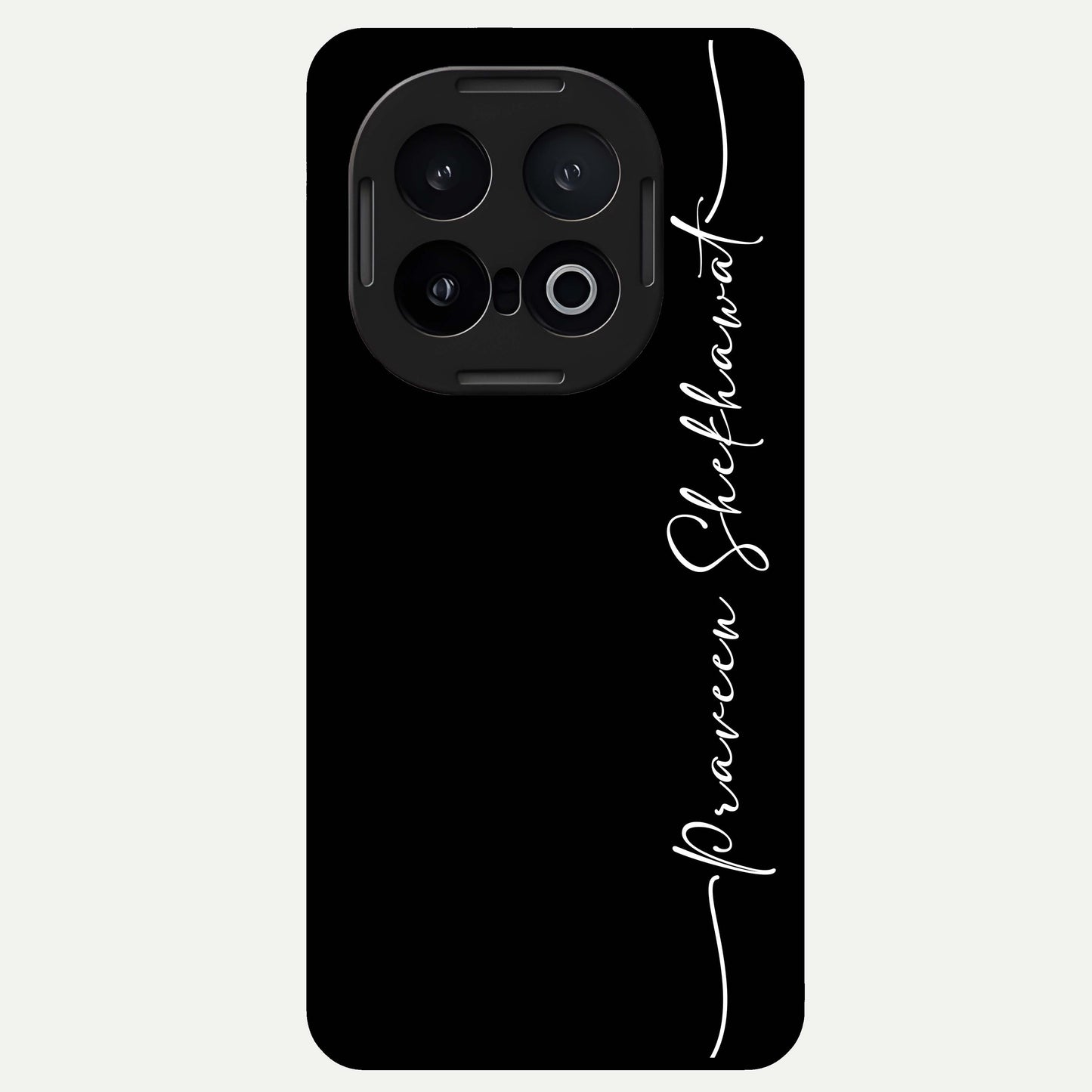  Black Tune Custom Name Glass Case for iQOO 13 back cover – full design glossy printed glass finish