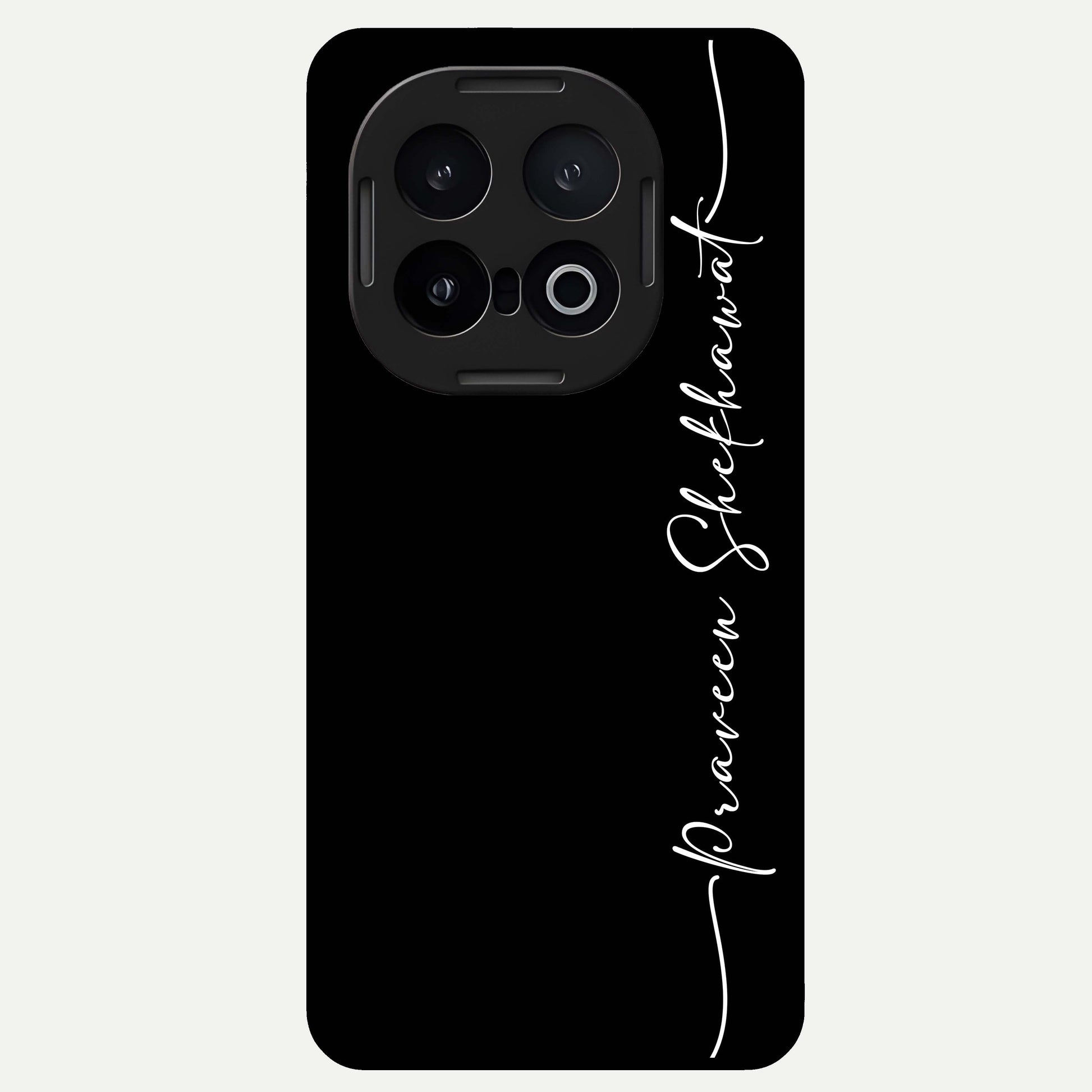  Black Tune Custom Name Glass Case for iQOO 13 back cover – full design glossy printed glass finish