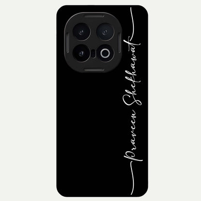  Black Tune Custom Name Glass Case for iQOO 13 back cover – full design glossy printed glass finish