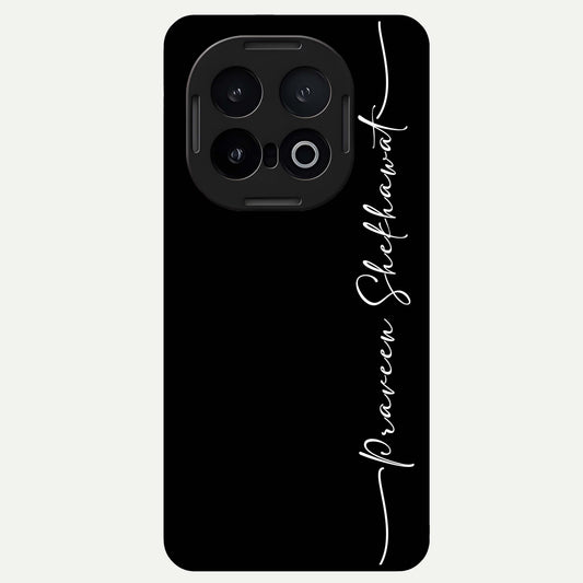  Black Tune Custom Name Glass Case for iQOO 13 back cover – full design glossy printed glass finish