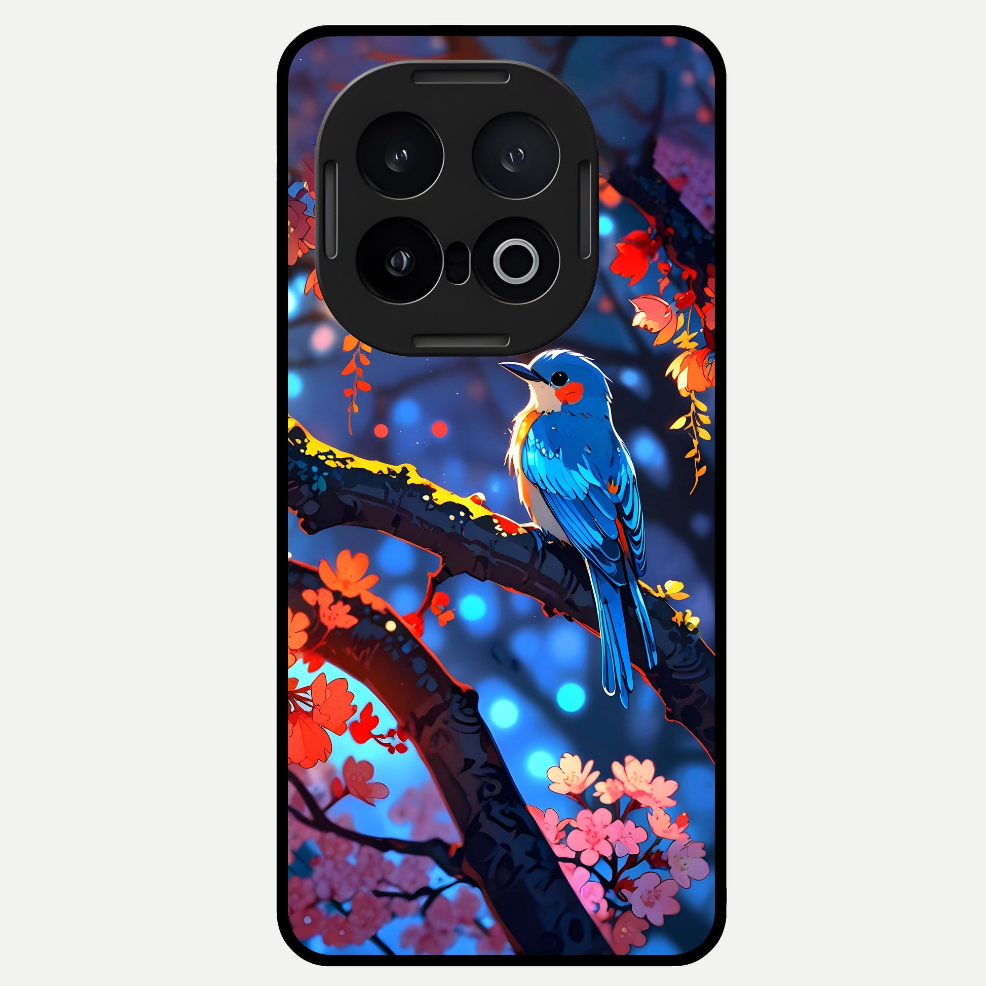  Blooming Water Drift Glass Case for iQOO 13 back cover – full design glossy printed glass finish