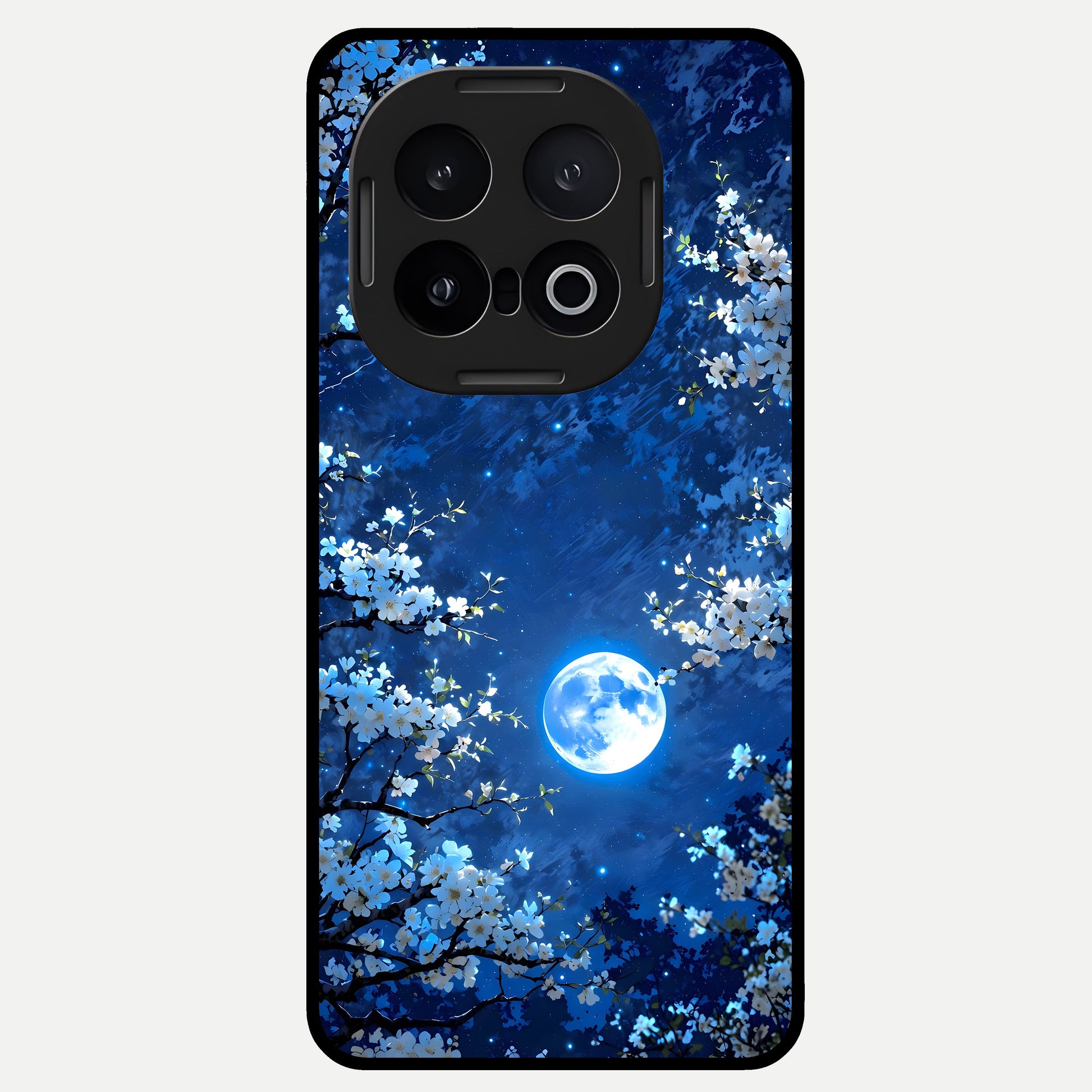  Blossom Moonlight Sky Glass Case for iQOO 13 back cover – full design glossy printed glass finish