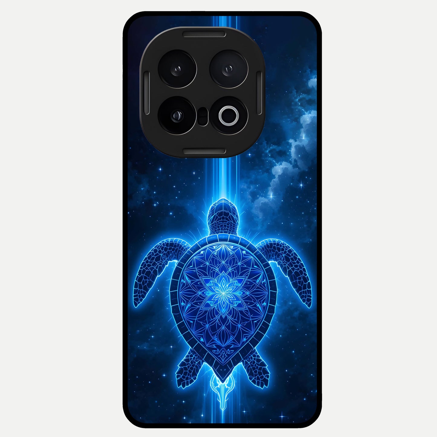 Blue Galaxy Turtle Glass Case for iQOO 13 back cover – full design glossy printed glass finish