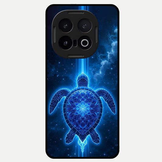  Blue Galaxy Turtle Glass Case for iQOO 13 back cover – full design glossy printed glass finish