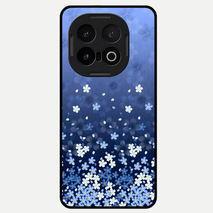  Blue Starry Glass Case for iQOO 13 back cover – full design glossy printed glass finish