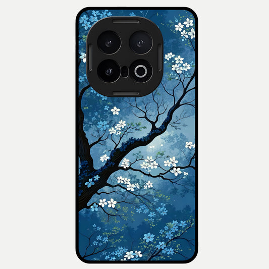  Blue Tree Serenity Glass Case for iQOO 13 back cover – full design glossy printed glass finish