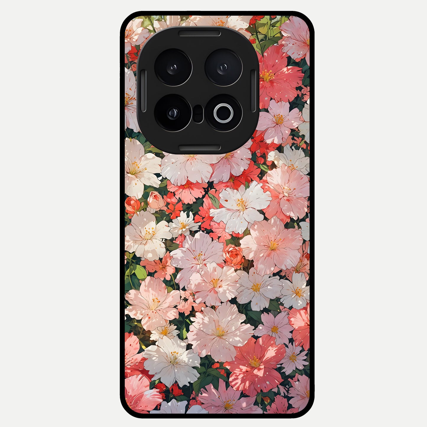  Blush Bloom Field Glass Case for iQOO 13 back cover – full design glossy printed glass finish