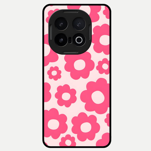  Blush Flower Pop Glass Case for iQOO 13 back cover – full design glossy printed glass finish
