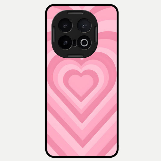  Blush Heart Waves Glass Case for iQOO 13 back cover – full design glossy printed glass finish