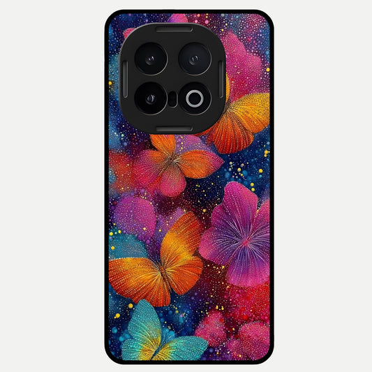  Butterfly Dream Mist Glass Case for iQOO 13 back cover – full design glossy printed glass finish