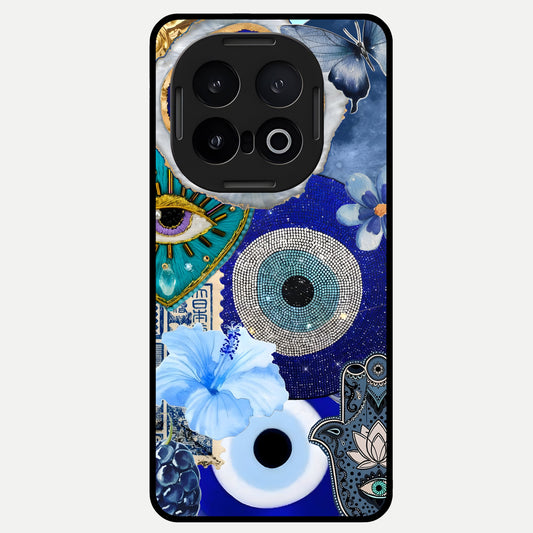 Celestial Blue Vision Glass Case for iQOO 13 back cover – full design glossy printed glass finish