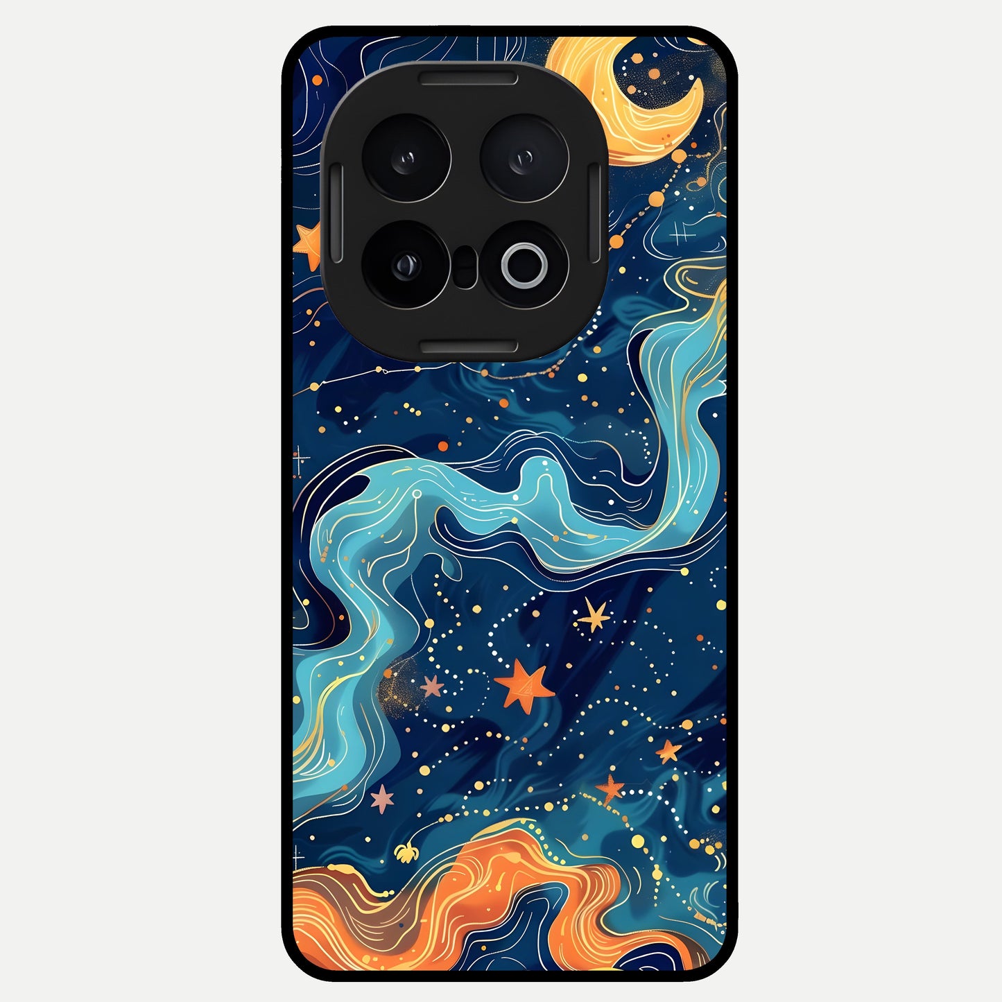  Celestial Dream Flow Glass Case for iQOO 13 back cover – full design glossy printed glass finish