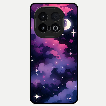  Celestial Moon Magic Glass Case for iQOO 13 back cover – full design glossy printed glass finish