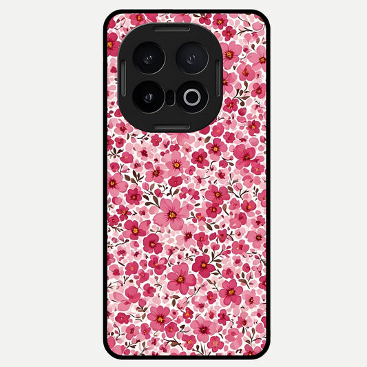  Cherry Blossom Charm Glass Case for iQOO 13 back cover – full design glossy printed glass finish
