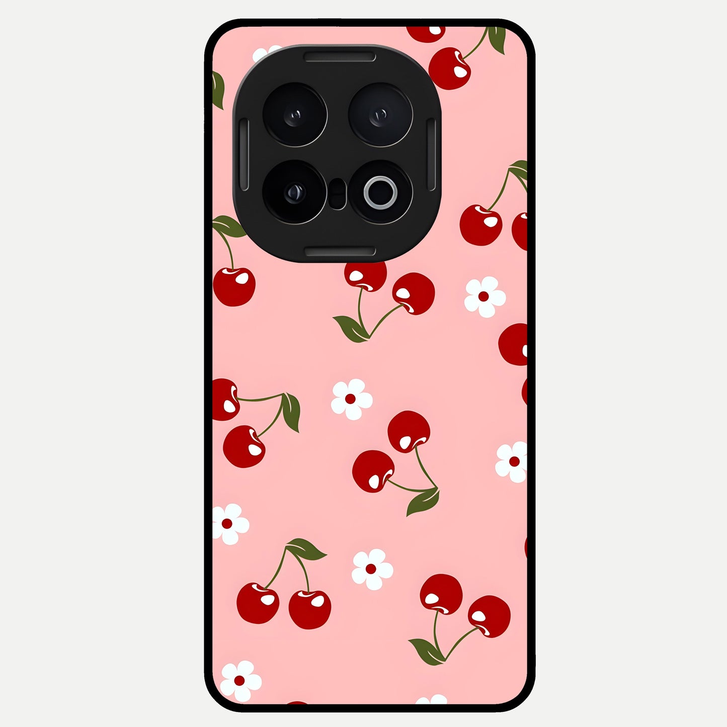  Cherry Love Mood Glass Case for iQOO 13 back cover – full design glossy printed glass finish