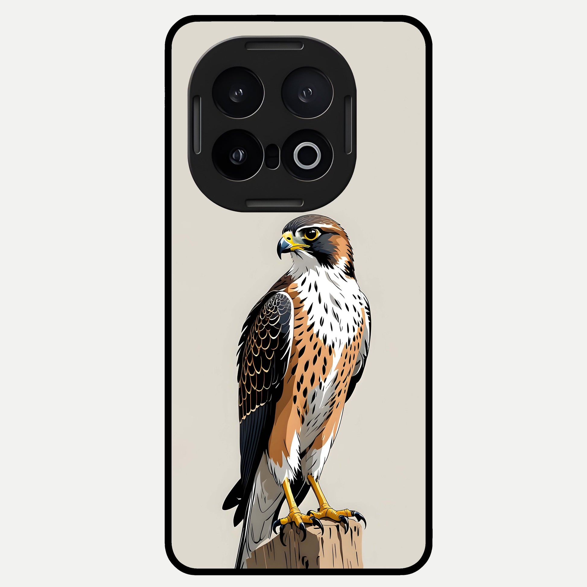  Clever Eagle Glass Case for iQOO 13 back cover – full design glossy printed glass finish
