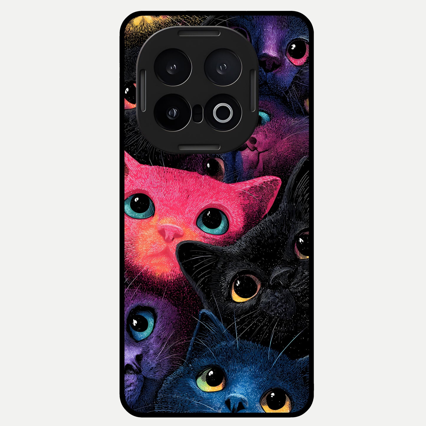  Cosmic Cats Dreams Glass Case for iQOO 13 back cover – full design glossy printed glass finish