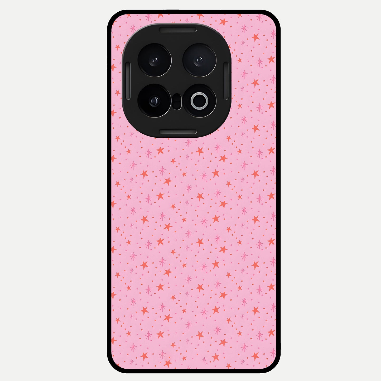  Cosmic Pink Sparkle Glass Case for iQOO 13 back cover – full design glossy printed glass finish
