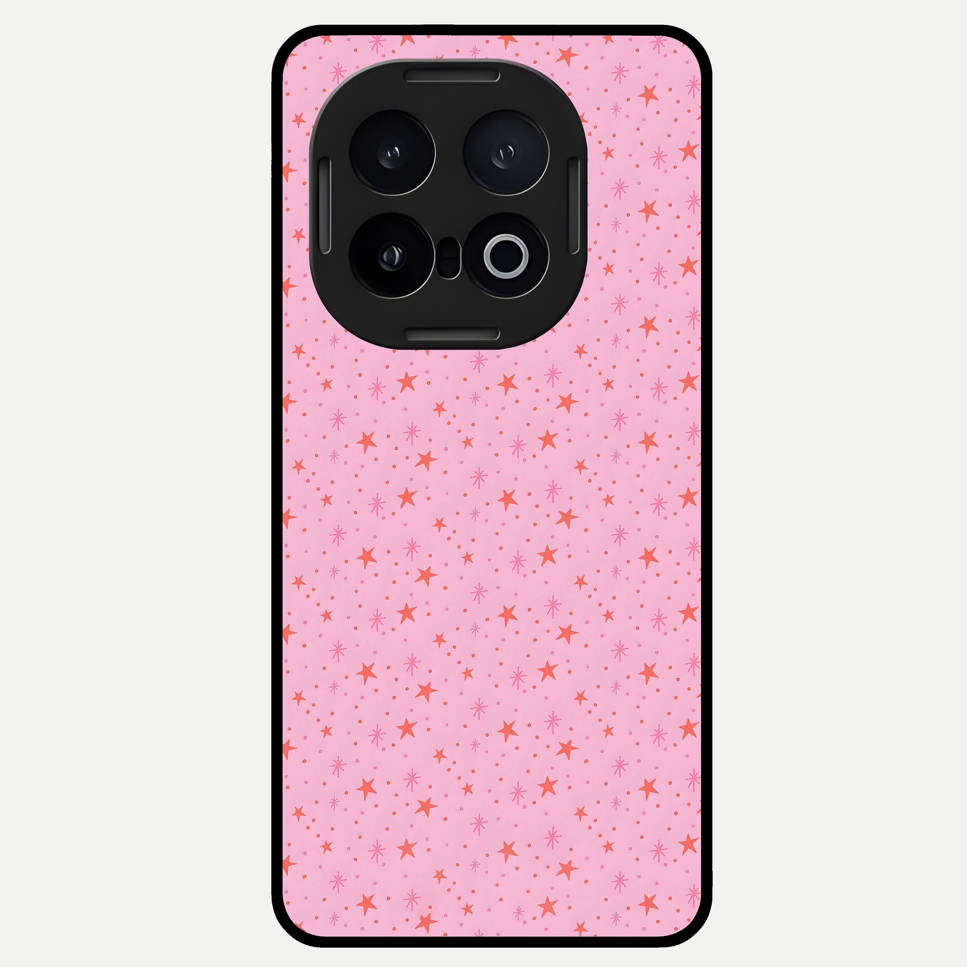  Cosmic Pink Sparkle Glass Case for iQOO 13 back cover – full design glossy printed glass finish