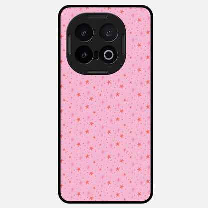  Cosmic Pink Sparkle Glass Case for iQOO 13 back cover – full design glossy printed glass finish