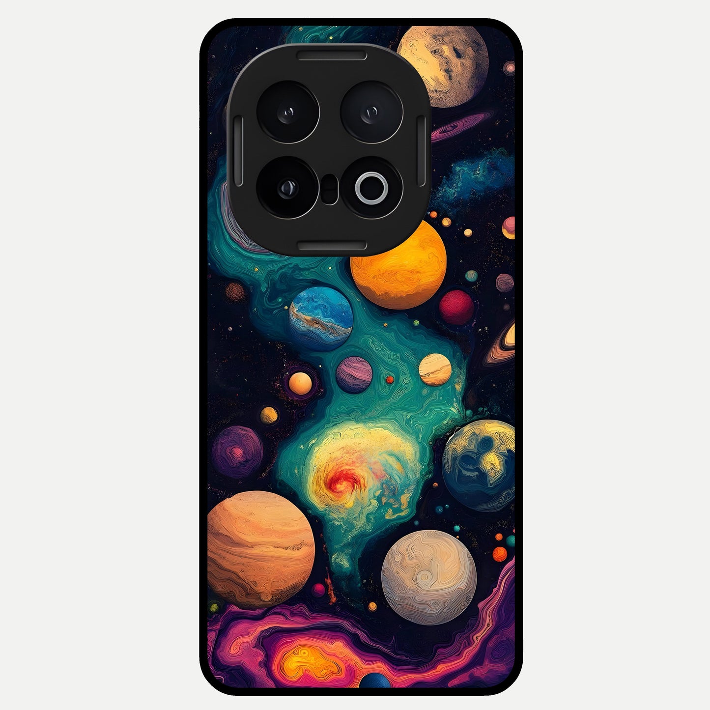  Cosmic Planet Journey Glass Case for iQOO 13 back cover – full design glossy printed glass finish