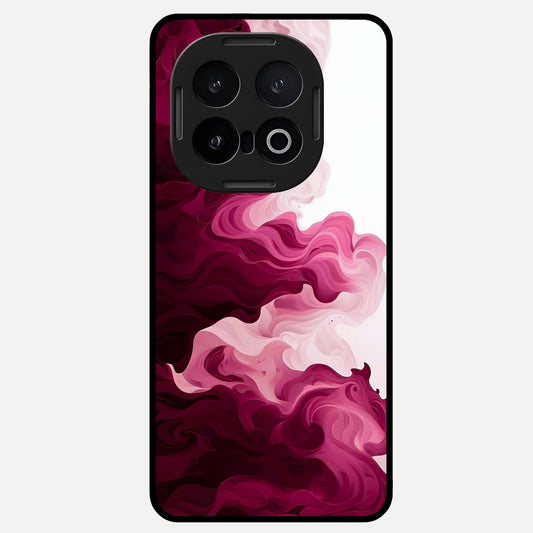  Crimson Wave Flow Glass Case for iQOO 13 back cover – full design glossy printed glass finish