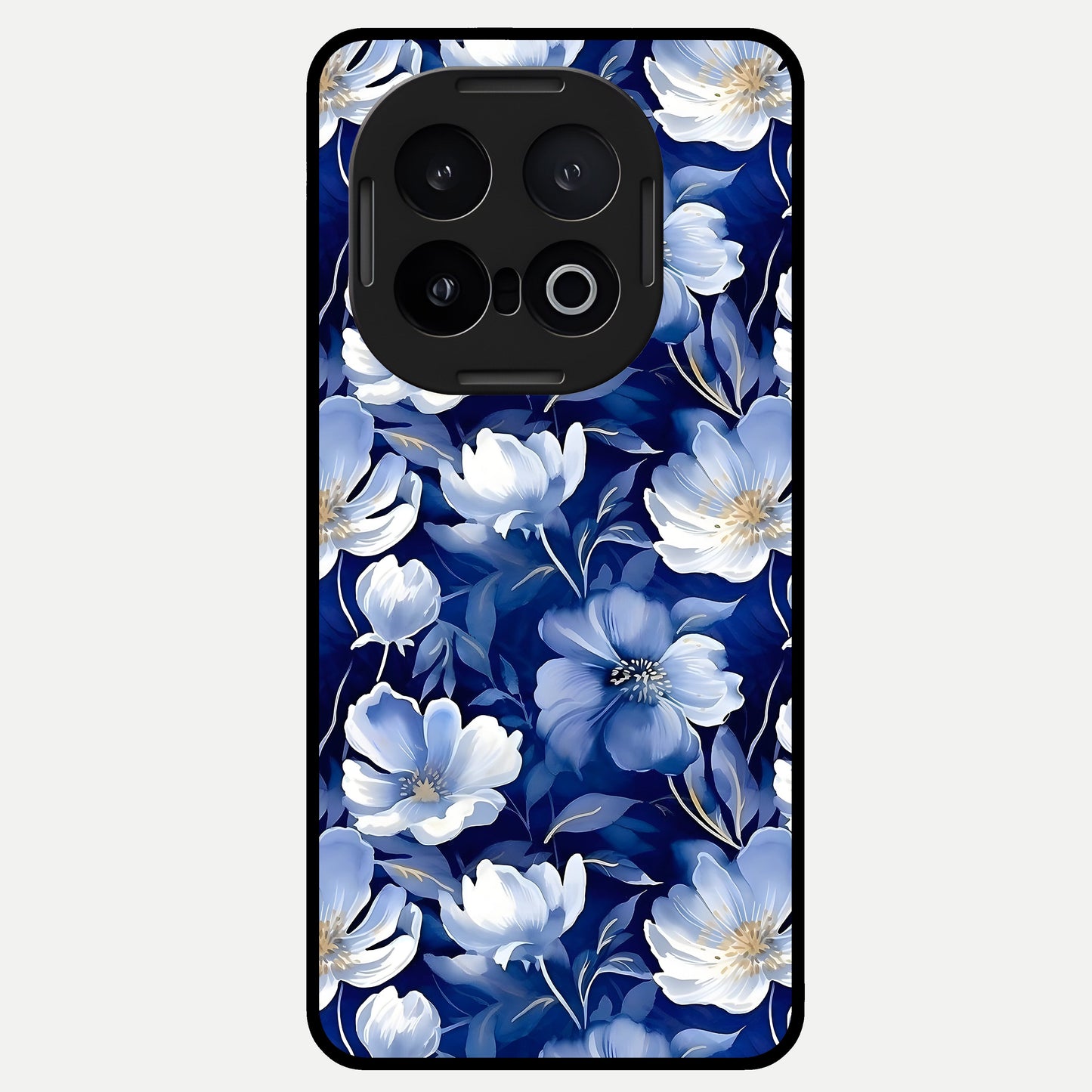  Cute Floral Patterns Glass Case for iQOO 13 back cover – full design glossy printed glass finish