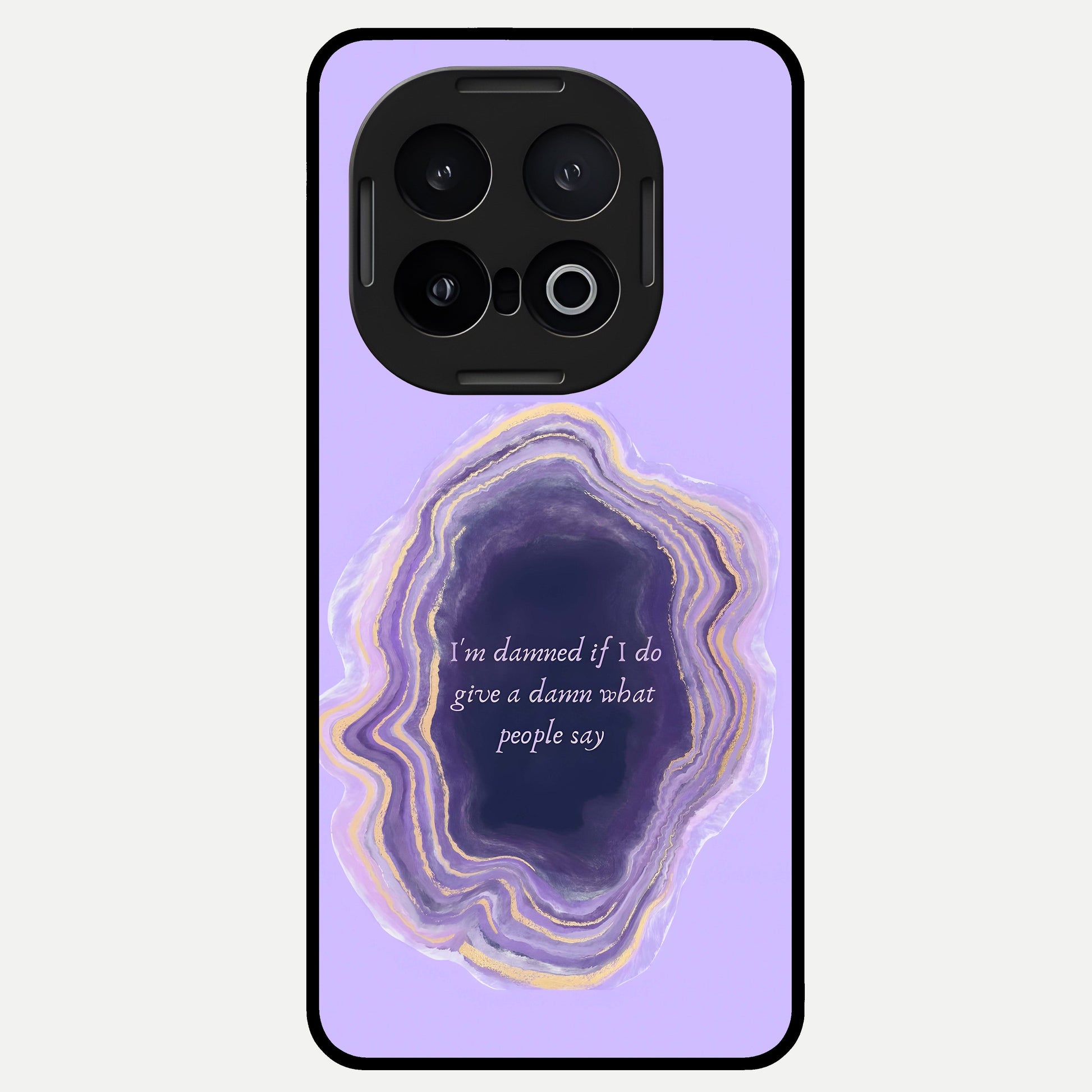  Damned People Quote Glass Case for iQOO 13 back cover – full design glossy printed glass finish