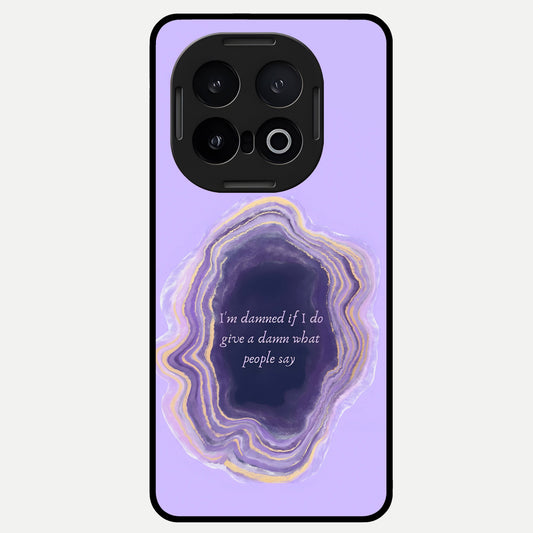  Damned People Quote Glass Case for iQOO 13 back cover – full design glossy printed glass finish